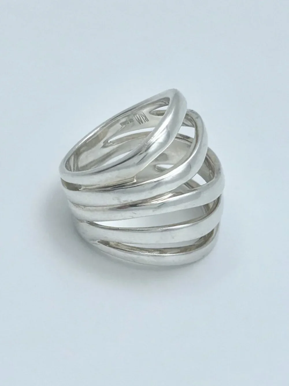 RARE Vintage RLM Sterling Silver Band Knuckle Ring